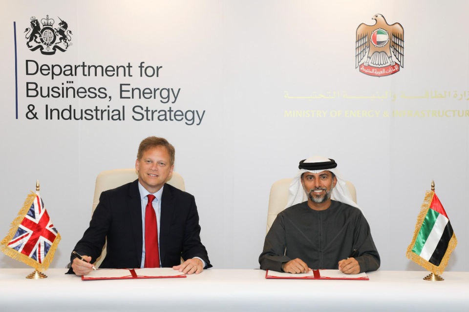 UK and United Arab Emirates agree to boost energy security and unlock investment